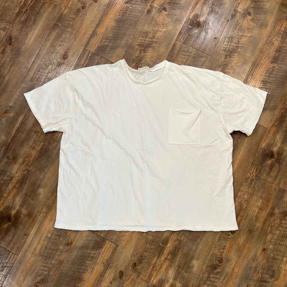 NEW w/o tags oversized t-shirt by Zenana - 2X - off white - CUTE SHIRT